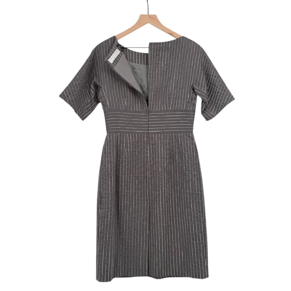 Charles Nolan NY Pinstripe Short Sleeve Work Dress S8 Flawless! - Picture 5 of 5